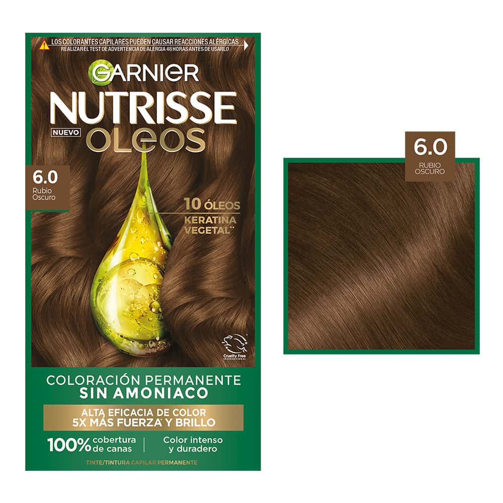 Tinte para Cabello Garnier Nutrisse Rubio Oscuro 6.0