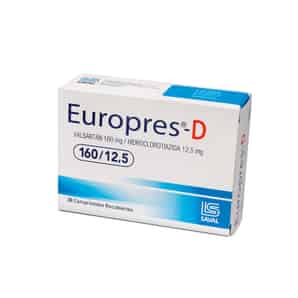 Europres D 160/12.5 160mg/12.5mg Comprimido Recubierto