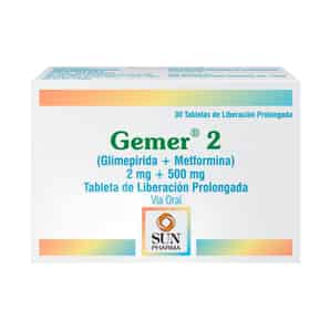 Gemer 2 2mg+500mg Tableta de Liberación Prolongada