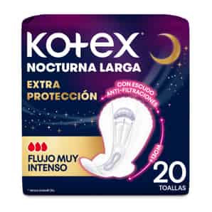 Toallas Higiénicas Kotex Nocturna Larga Extra Protección