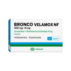 Bronco Velamox NF 500mg + 8mg Cápsula