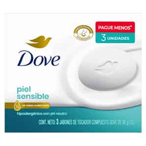 Pack 03 Jabón Dove Piel Sensible