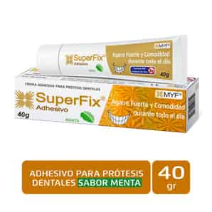 Adhesivo para Prótesis Dentales Superfix Sabor Menta