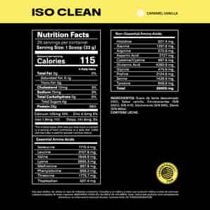 Proteína Aislada - Iso Clean - Sabor Caramel Vainilla - 850 g - Musclen