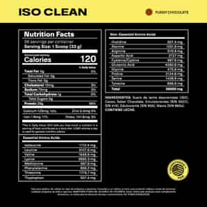Proteína Aislada - Iso Clean - Sabor Fudgy Chocolate - 1.85 kg - Musclen