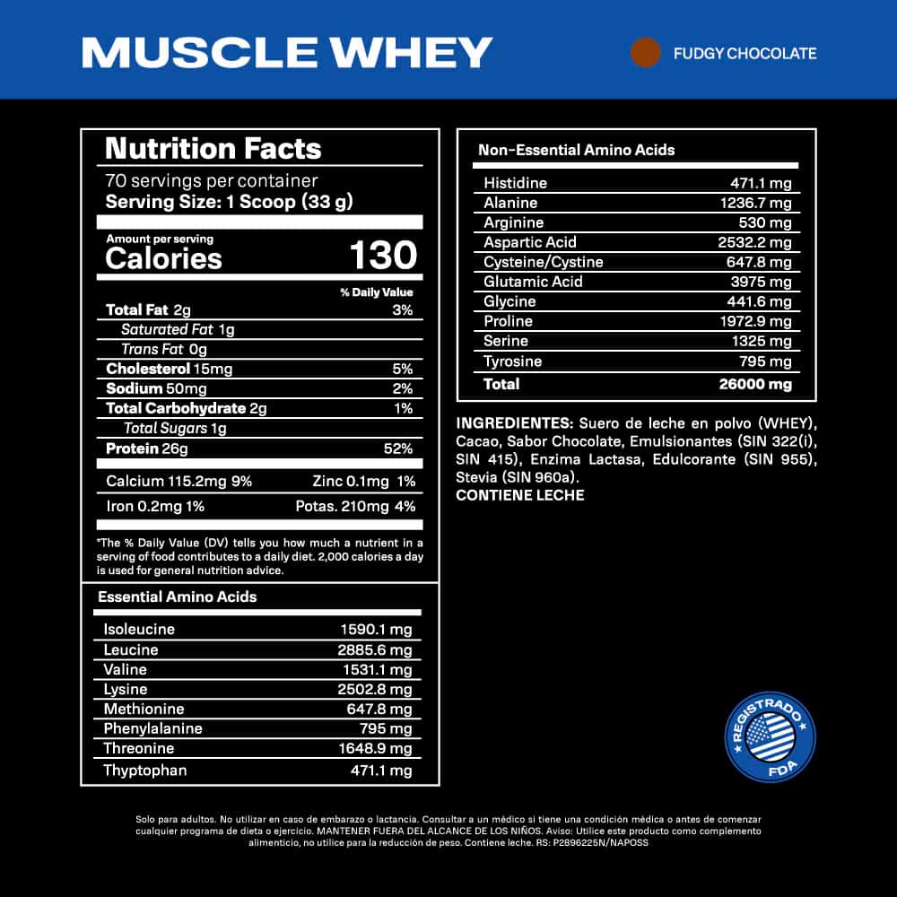 Proteína Whey Sabor Fudgy Chocolate 2300g - Musclean