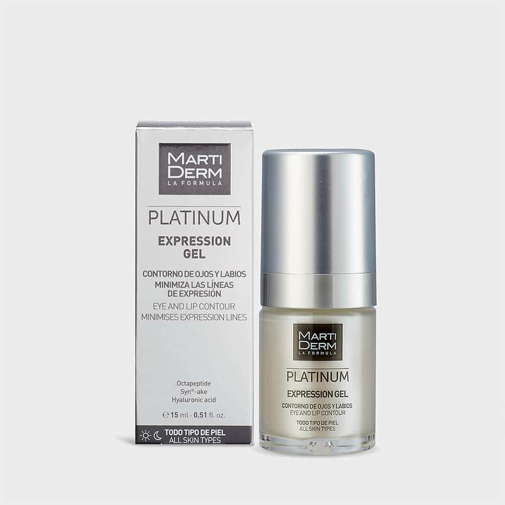 Contorno de ojos y labios MartiDerm Platinum Expression Gel 15 ml