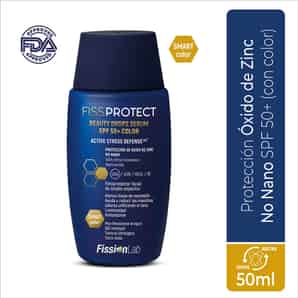 Fotoprotector Fissprotect Beauty Drops Serum SPF50+ con Color