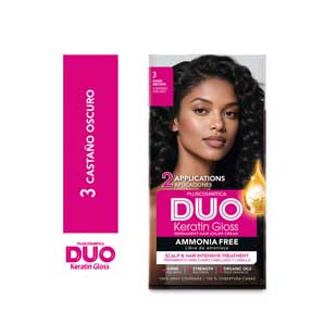 Tinte para Cabello Duo Keratin Gloss 3 Castaño Oscuro