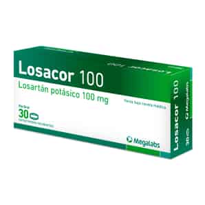 Losacor 100mg Comprimido Recubierto - Caja 30 UN