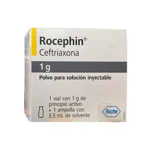 Rocephin IM 1g Polvo y Disolvente para Solución inyectable