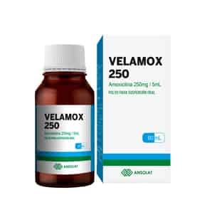 Velamox 250 Amoxicilina 250mg/5mL Polvo para Suspensión Oral
