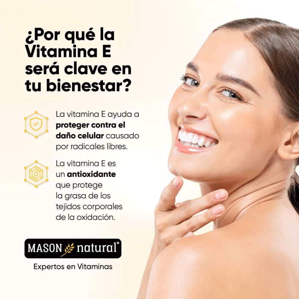 Vitamina E 400 UI - 100 Cápsulas Blandas - Mason Natural
