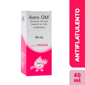 Aero-OM 100mg/ml Suspensión Gotas Sabor Fresa - Frasco 60 ML