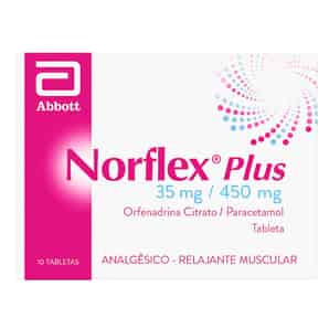 Norflex Plus 35 Mg- 450 Mg Tabletas - Caja 10 UN