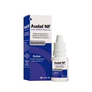 Audal NF (5 mg + 10 000UI + 40 mg)/mL Solución ótica