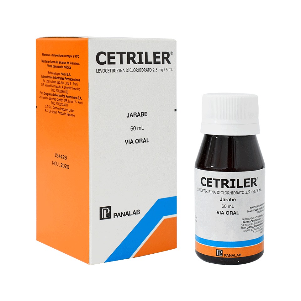 Cetriler 2.5 mg/5 mL Jarabe Inkafarma