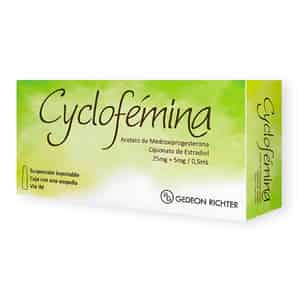 CYCLOFEMINA 25 +5MG/0.5mL SUSPENSION INYECTABLE