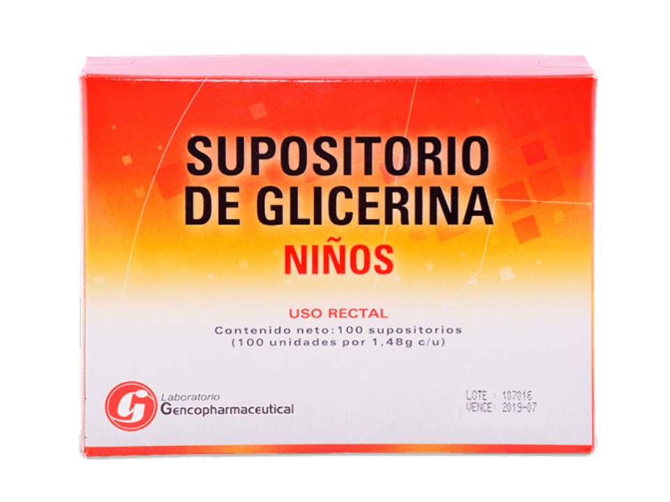 Supositorio De Glicerina Adulto Uso Rectal - Caja 100 und - Boticas del  Norte