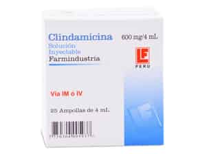 Clindamicina 600 Mg/4 Ml Solución Inyectable