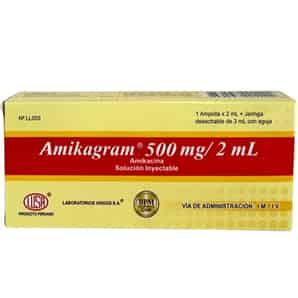Amikagram 500 mg/ 2 ml Solución Inyectable