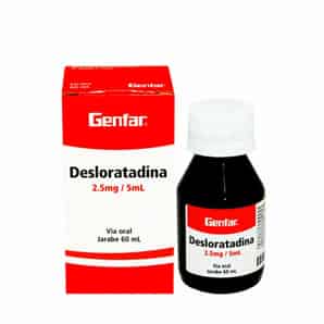 Desloratadina 2.5 mg/5ml Jarabe Genfar – Frasco 60 Ml