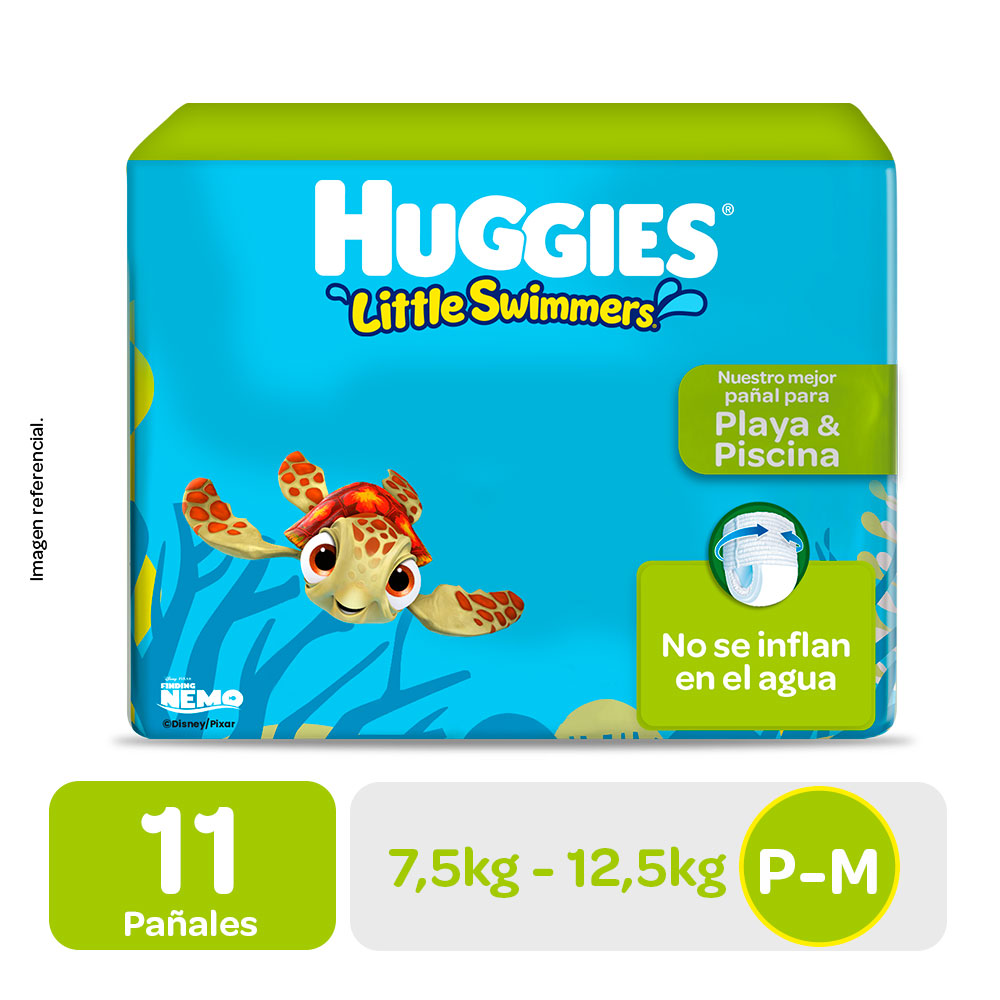 HUGGIES Little Swimmers - Pañales de natación desechables, talla 3 S, 12  unidades
