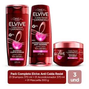 Pack Elvive Anti-caída Shampoo + Acondicionador + Mascarilla