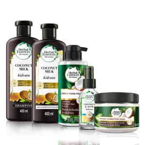 Pack Rutina Completa Coconut Milk y Coconut Aloe Herbal Essences Bio:Renew