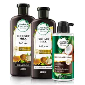 Pack Shampoo + Acondicionador + Crema de Peinar Herbal Essences Bio:Renew Coconut Milk