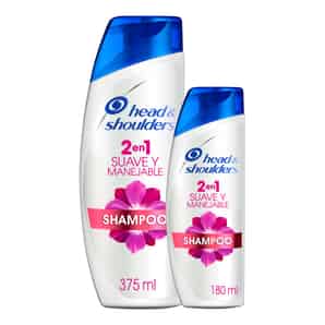 Pack Shampoo Head & Shoulders Suave y Manejable 375ml + 180ml