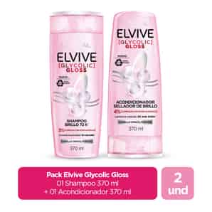 Pack Elvive Glycolic Gloss Shampoo + Acondicionador