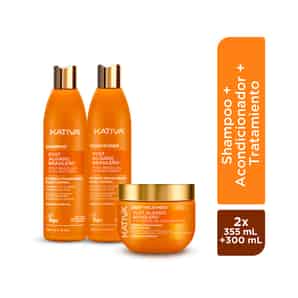 Pack Kativa Shampoo + Acondicionador + Tratamiento Alisado Brasileño