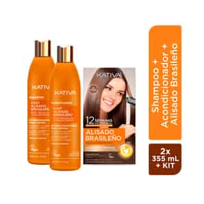 Pack Kativa Shampoo + Acondicionador + Alisado Brasileño