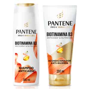 Pack Pantene Biotinamina B3 Shampoo Anticaída + Acondicionador Anti-quiebre