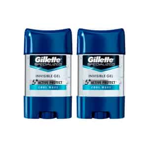 Pack 2 Gel Antitranspirante Gillette Cool Wave Clear