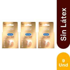 Pack 03 Preservativos Durex Real Feel