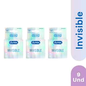 Pack 03 Preservativos Durex Invisible