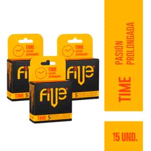 Pack 03 Preservativos Five Time