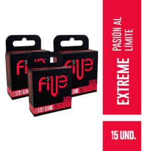 Pack 03 Preservativos Five Extreme