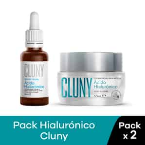 Pack Crema Facial Hialurónico Cluny + Serum Ácido Hialurónico