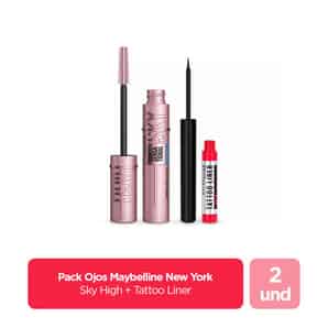 Pack Ojos Maybelline New York Sky High + Tattoo Liner