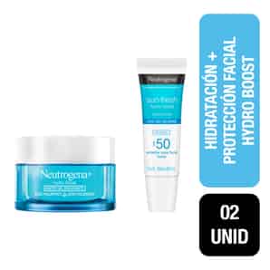 Pack Neutrogena Hydro Boost  Gel Hidratante Facial + Protector Facial  sin color