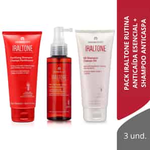 Pack Shampoo Anticaspa Fortificante y Anticaída + Loción Anticaída Cantabria Labs Iraltone