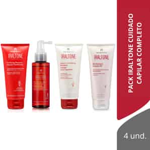 Pack Shampoo Anticaída + Shampoo Anticaspa + Shampoo Seboregulador + Loción Anticaída Cantabria Labs Iraltone