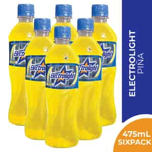 Pack 06 Bebidas con Electrolitos Electrolight Sabor Piña 475 ML