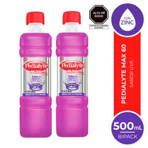 Pack 02 Pedialyte Max Sabor Uva 500 ML