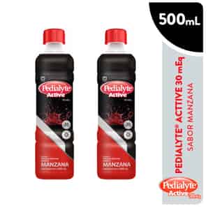 Pack 02 Pedialyte Sabor Manzana 500 ML