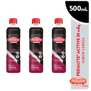 Pack 03 Pedialyte Sabor Cereza 500 ML