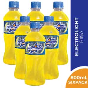 Pack 06 Bebidas con Electrolitos Electrolight Sabor Piña 800 ML